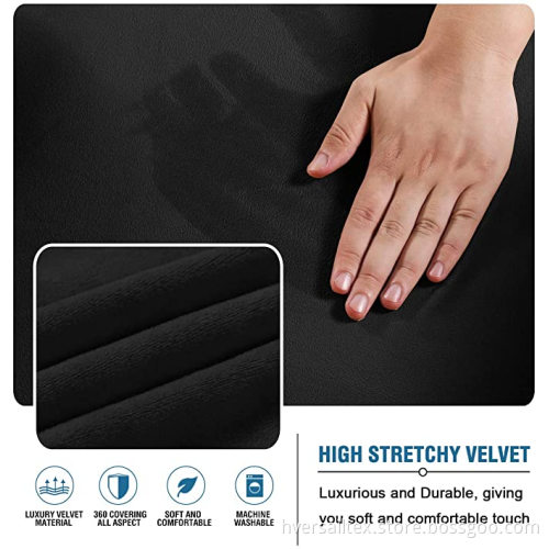 Velvet Futon Cover Armless Bäddsoffa